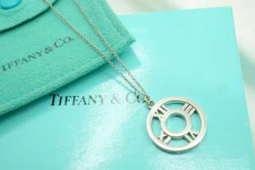 Tiffany Co Atlas Open Medallion Necklace Sterling Silver